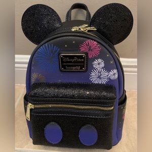 Disney Parks Excl. 50th Anniv. Main Attraction Fireworks Loungefly Backpack NWT